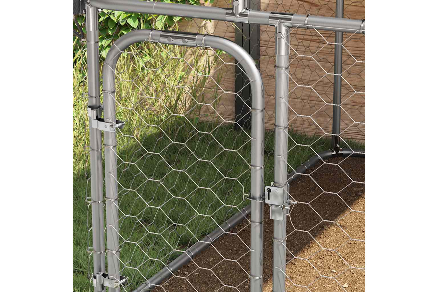 Vidaxl Outdoor Dog Kennel With Roof 600x300x150 Cm-3
