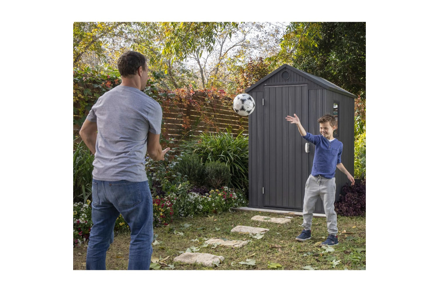 Keter 432439 Garden Shed Darwin 46 Grey Woodlook-8