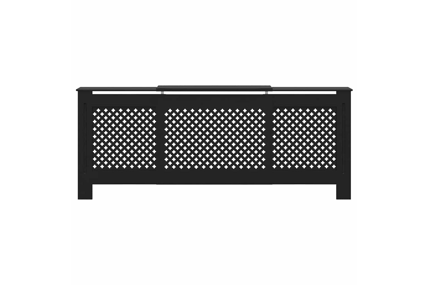 vidaXL Mdf Radiator Cover Black 205cm-3