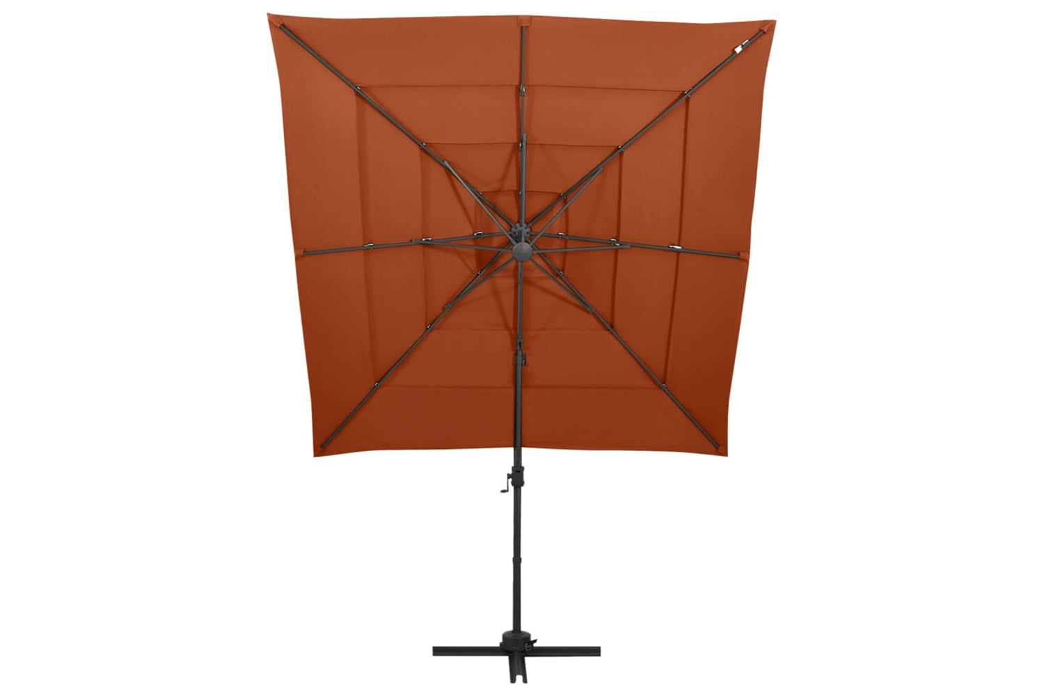 vidaXL 313825 4-tier Parasol With Aluminium Pole Terracotta 250x250cm-2