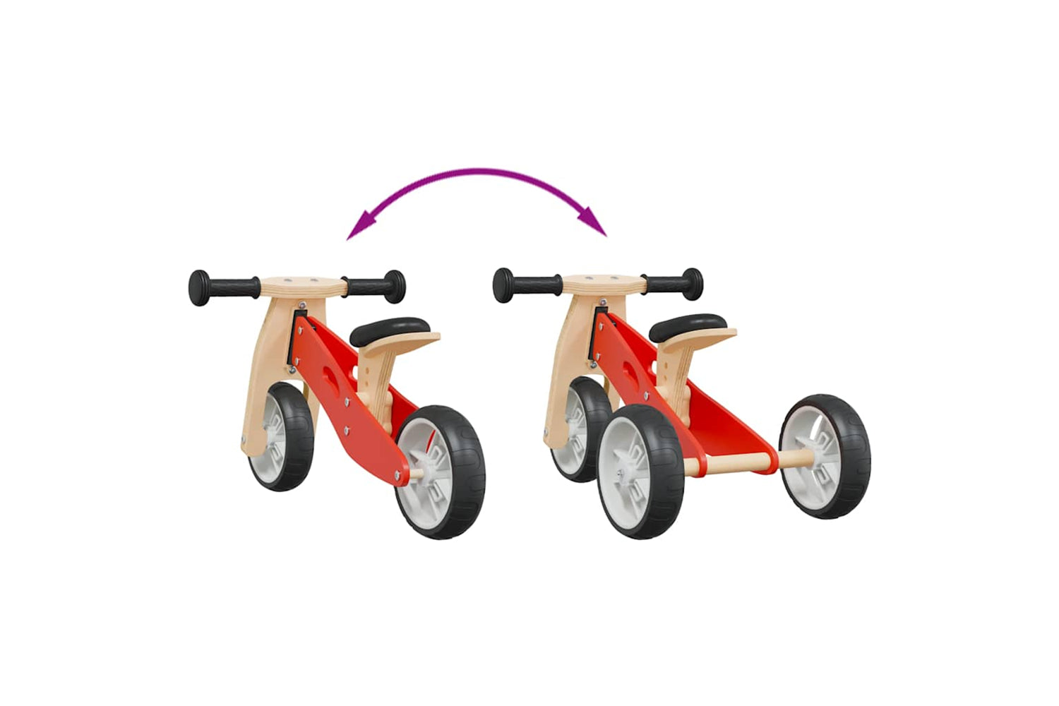 Vidaxl Balance Bike For Children 2-in-1 Red-8
