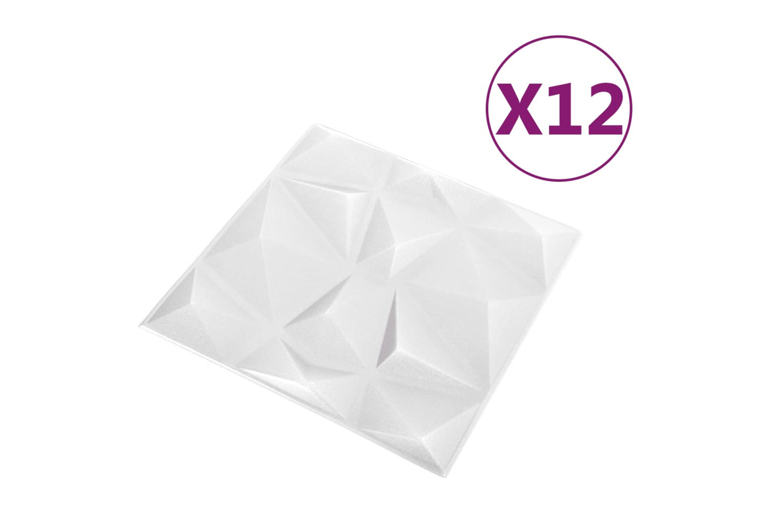Vidaxl 3d Wall Panels 12 Pcs 50x50 Cm Diamond White 3 MÂ²-3
