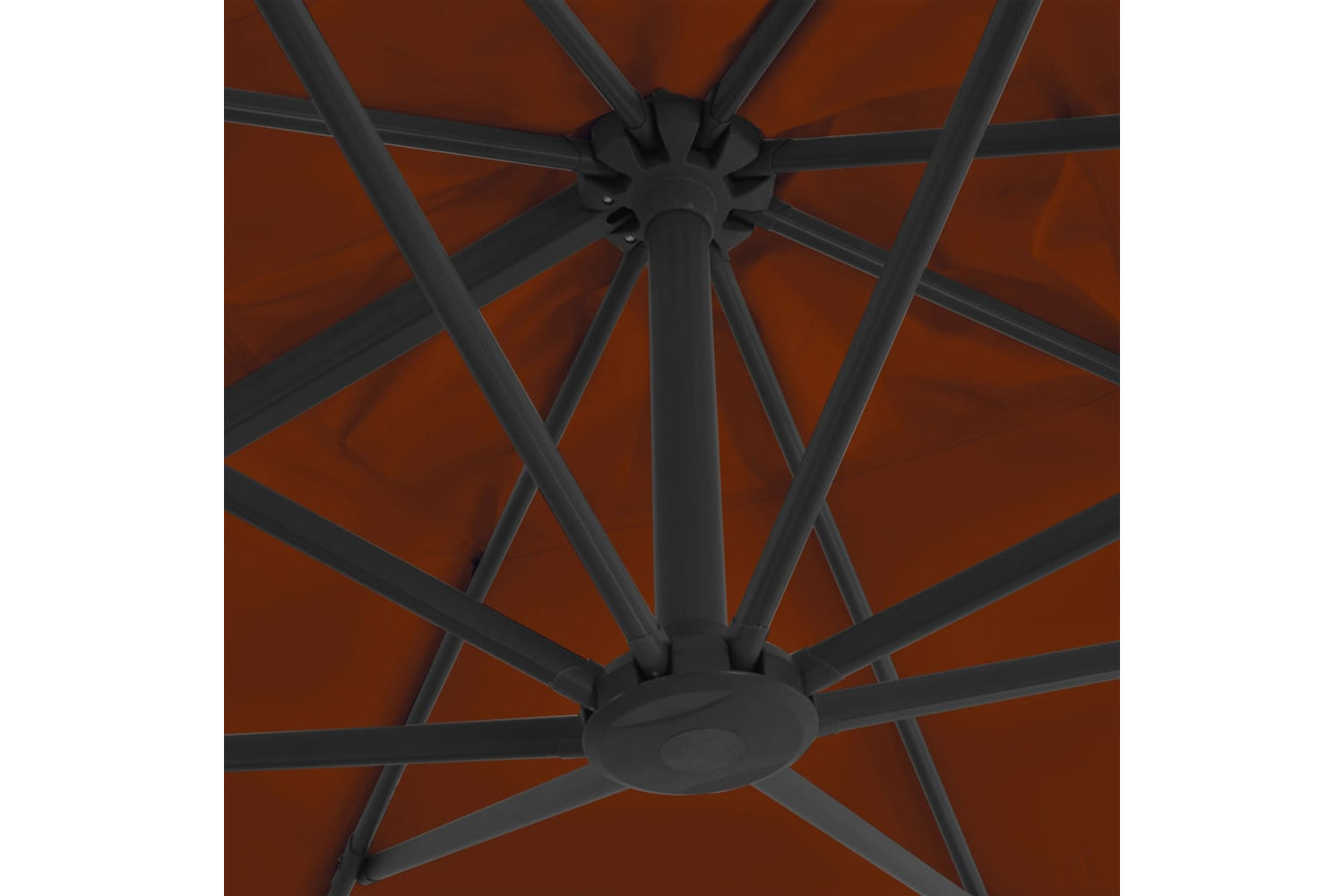 vidaXL 312316 Cantilever Umbrella With Aluminium Pole Terracotta 300x300cm-6