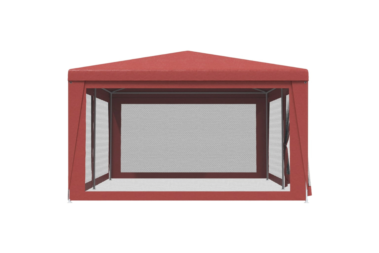 Vidaxl 319260 Party Tent With 6 Mesh Sidewalls Red 6x4 M Hdpe-3
