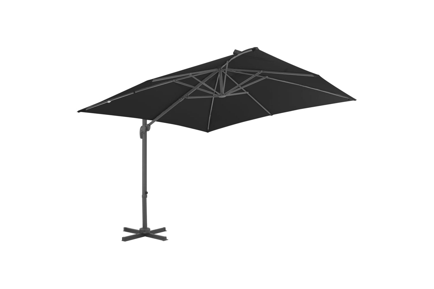 vidaXL 44636 Cantilever Umbrella With Aluminium Pole 300x300cm Anthracite-2