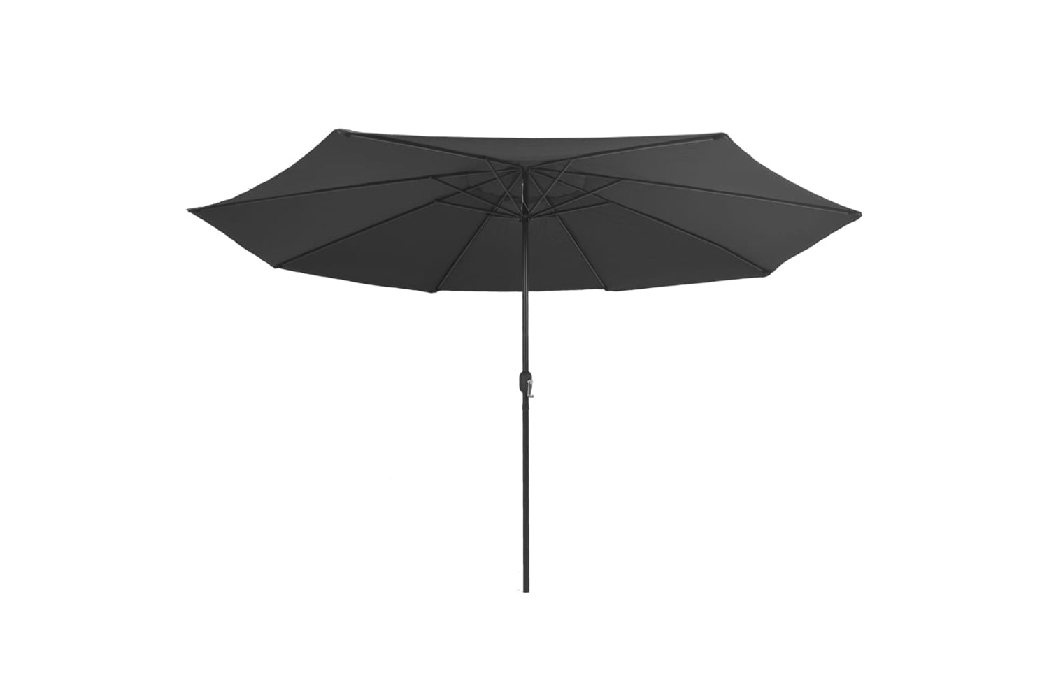 vidaXL Outdoor Parasol With Metal Pole 390cm Anthracite-3