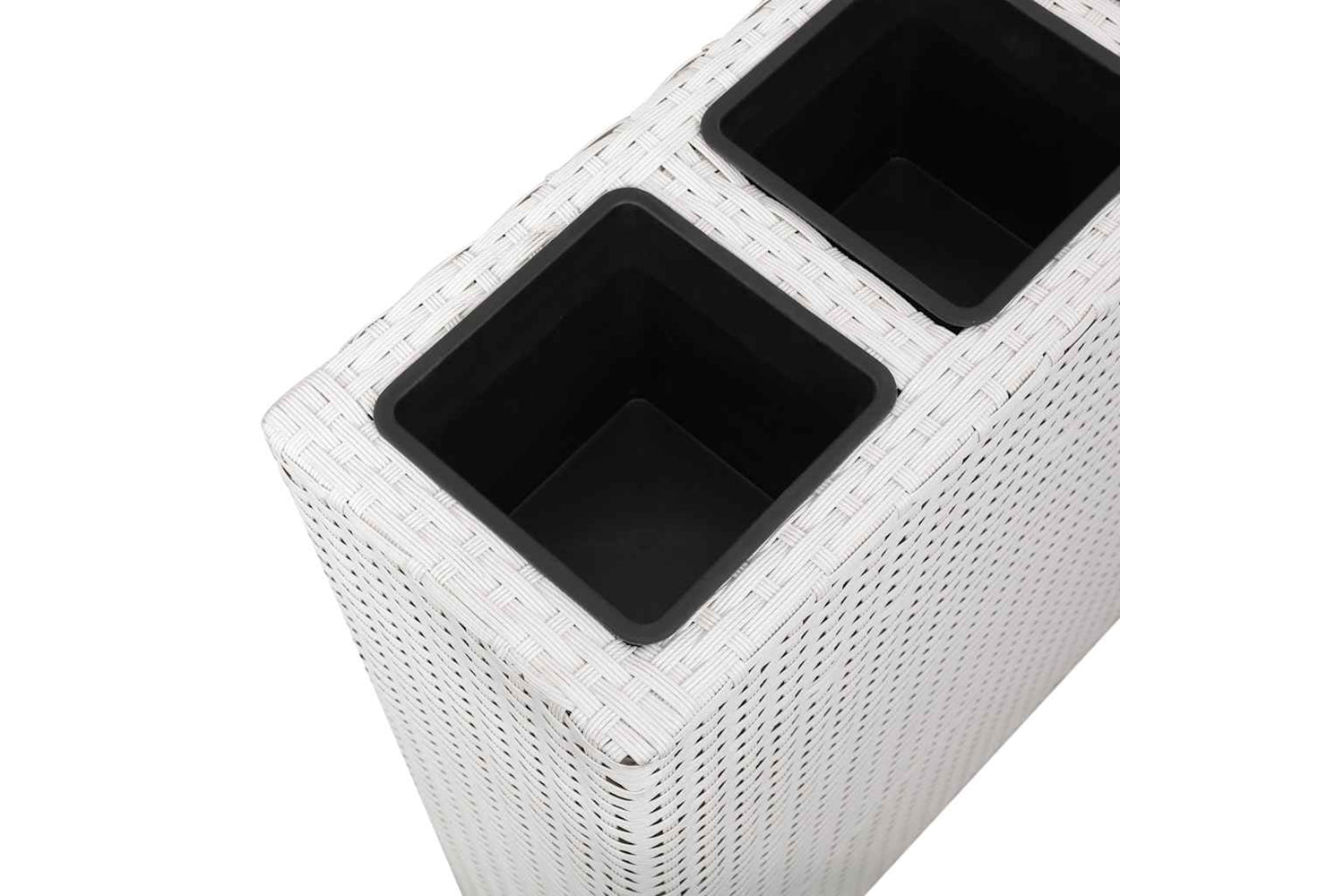 Vidaxl 279081 Garden Raised Bed With 4 Pots 2 Pcs Poly Rattan White(2x45427)-5