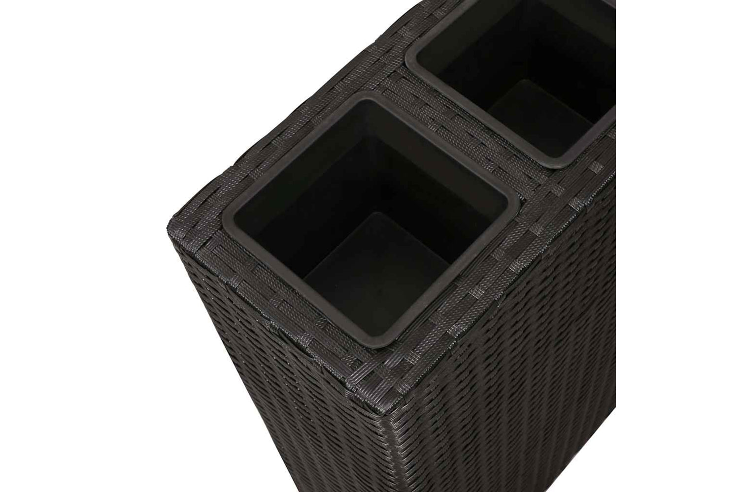 Vidaxl 279082 Garden Raised Bed With 4 Pots 2 Pcs Poly Rattan Black(2x41084)-6