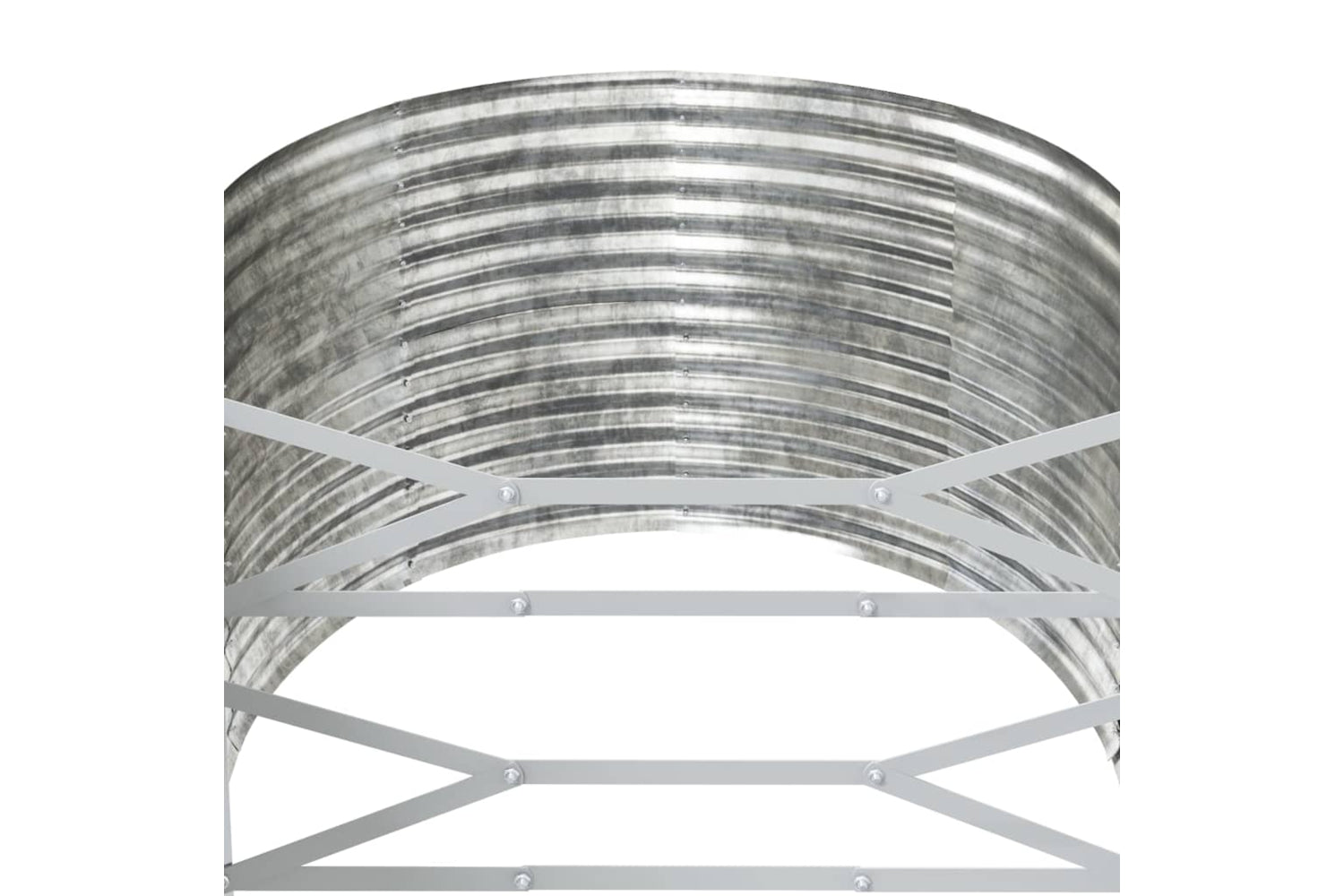 vidaXL 319087 Garden Raised Bed Silver 554x100x68cm Powder-coated Steel-4