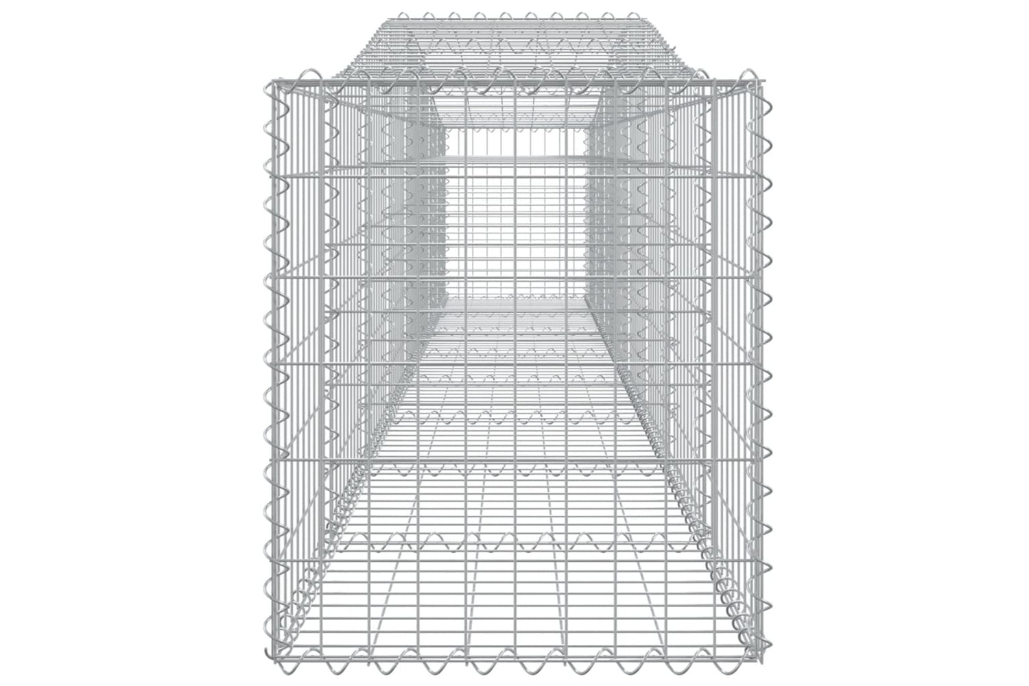 vidaXL 3145937 Arched Gabion Baskets 9 Pcs 400x50x60/80cm Galvanised Iron-4