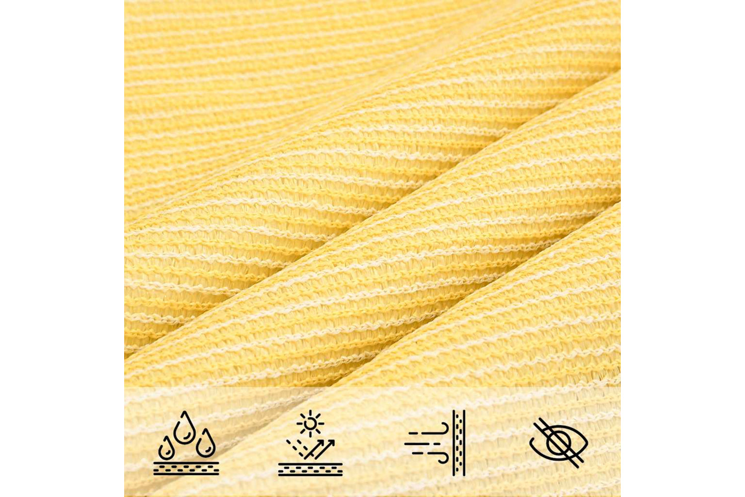 Vidaxl 311144 Sunshade Sail 160 G/mâ² Beige 3x3x4.2 M Hdpe-4