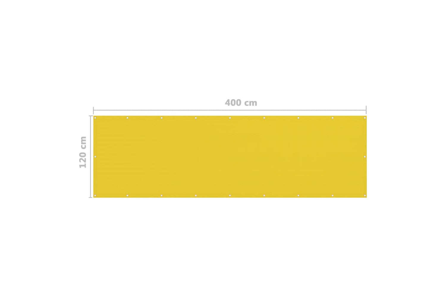 vidaXL 311001 Balcony Screen Yellow 120x400cm Hdpe-5