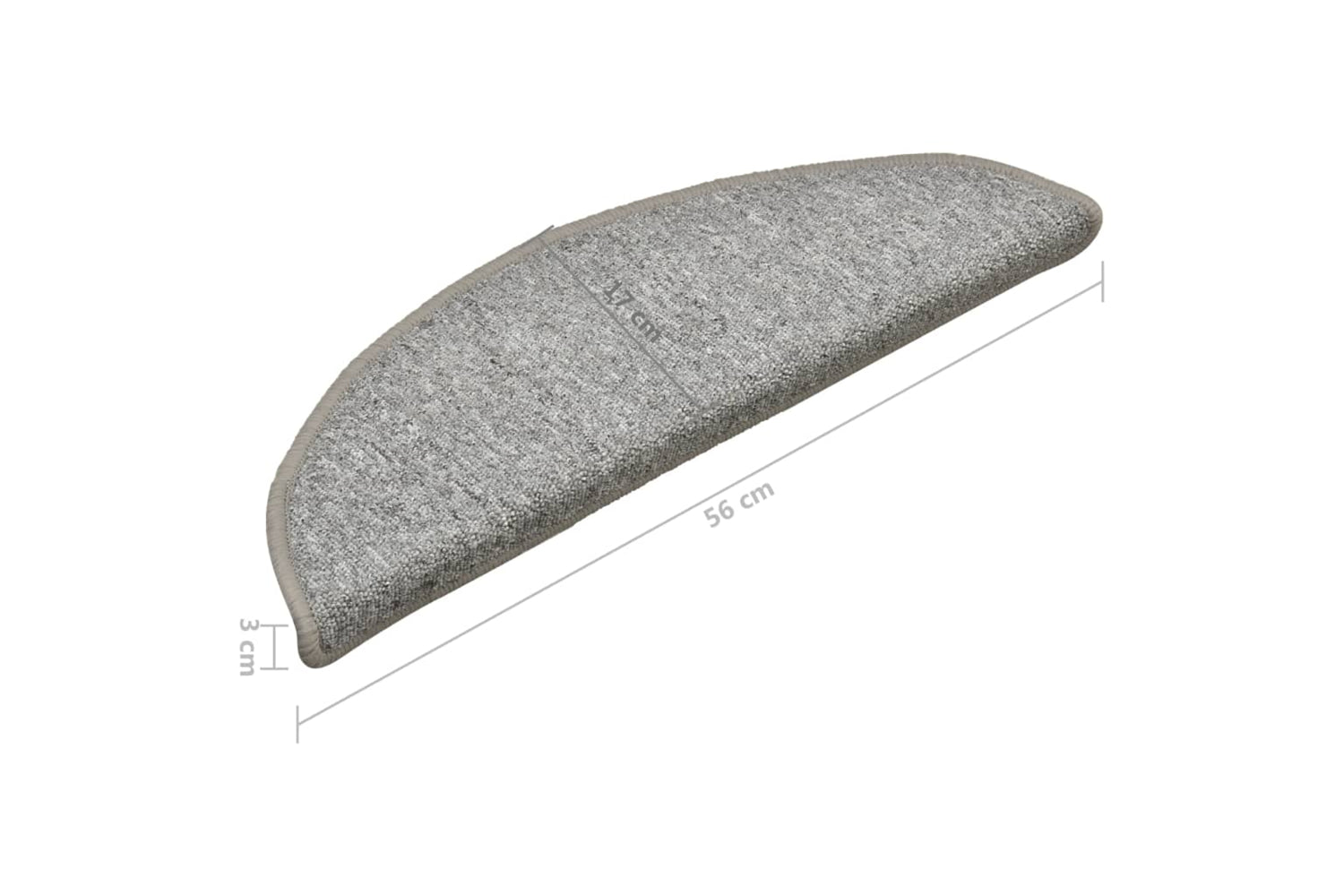 vidaXL 322370 Carpet Stair Treads 15 Pcs Light Grey 56x17x3cm-8
