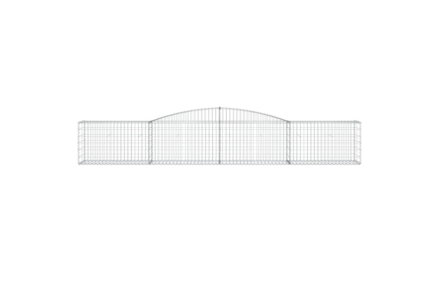 vidaXL 3146971 Arched Gabion Baskets 3 Pcs 400x50x60/80cm Galvanised Iron-3