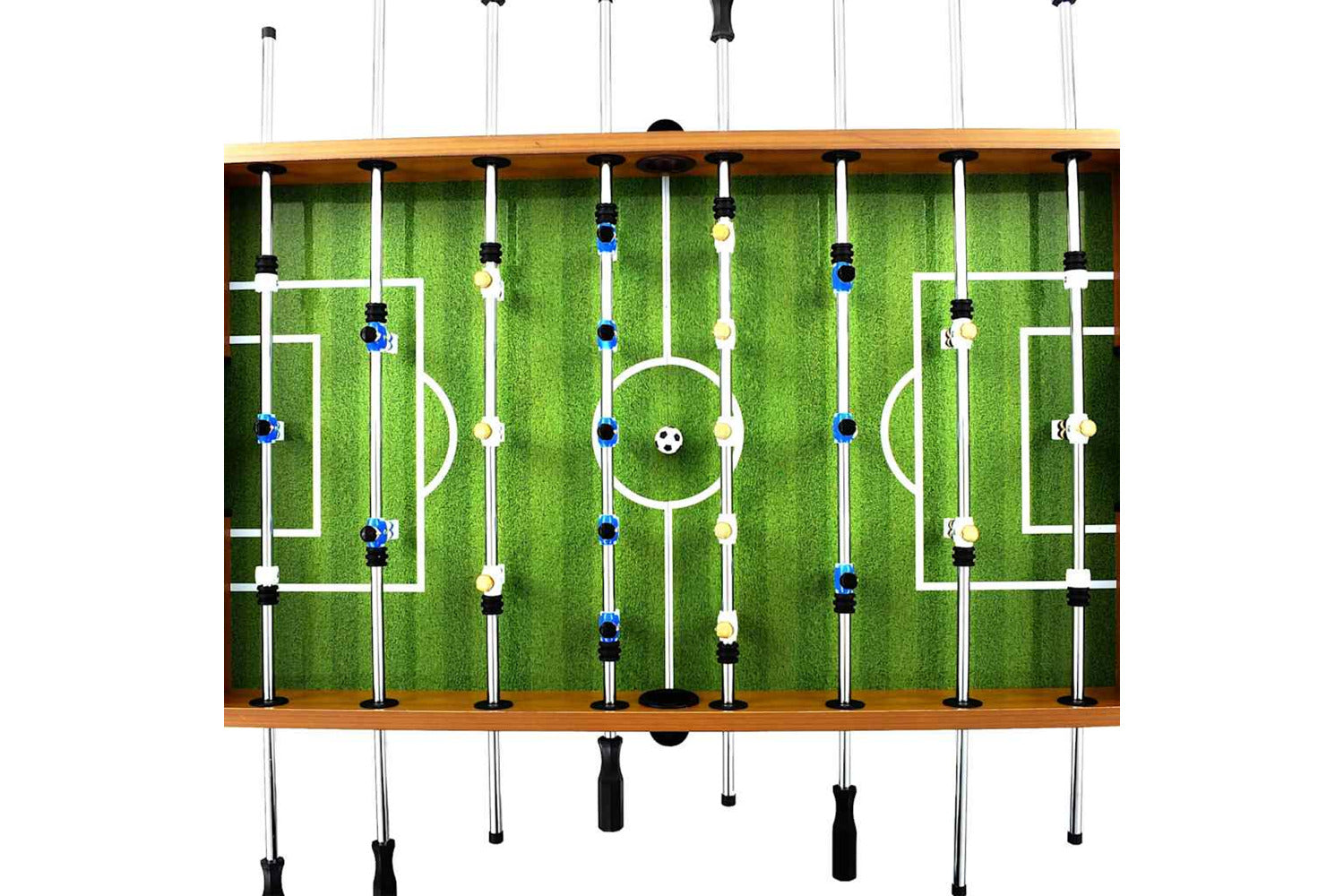 Vidaxl Football Table Steel 60 Kg 140x74.5x87.5 Cm Light Brown And Black-4