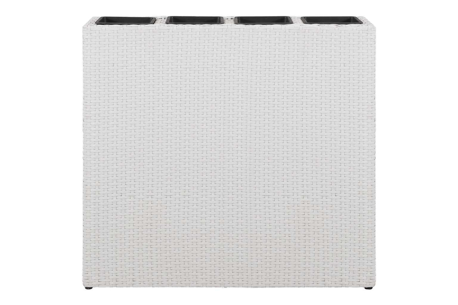 Vidaxl 279081 Garden Raised Bed With 4 Pots 2 Pcs Poly Rattan White(2x45427)-3