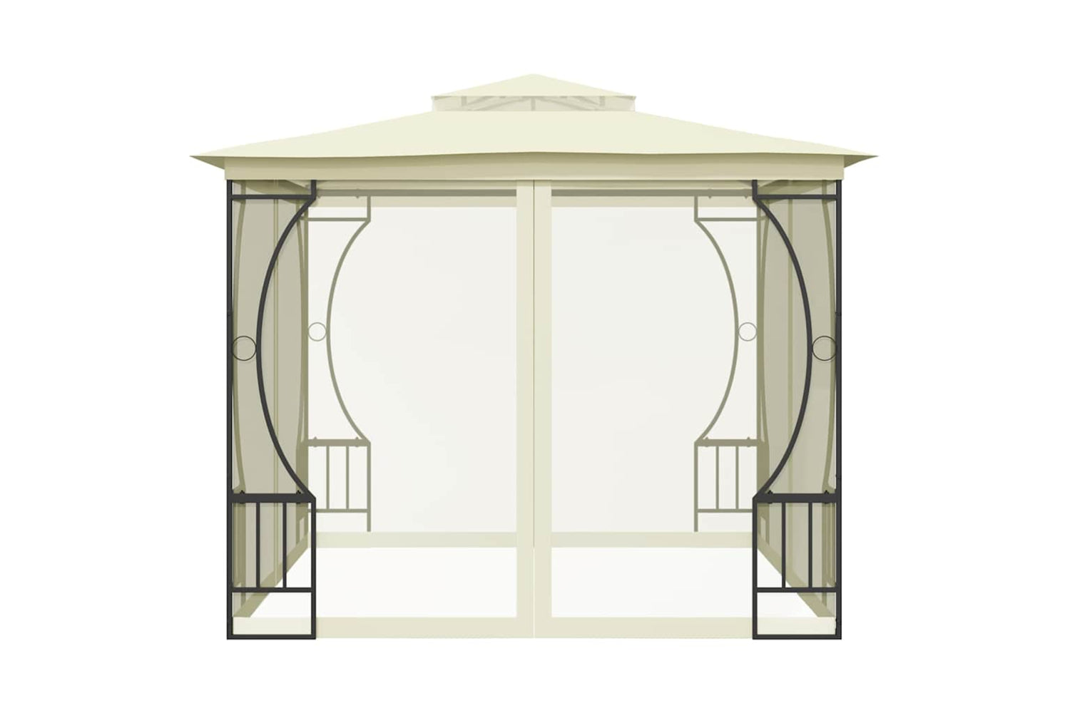 vidaXL 48595 Gazebo With Nets 300x300x265cm Cream-3