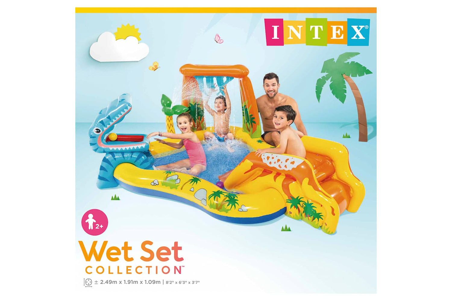 Intex 91525 Intex Inflatable Pool Dinosaur Play Center 249x191x109 Cm 57444np-4