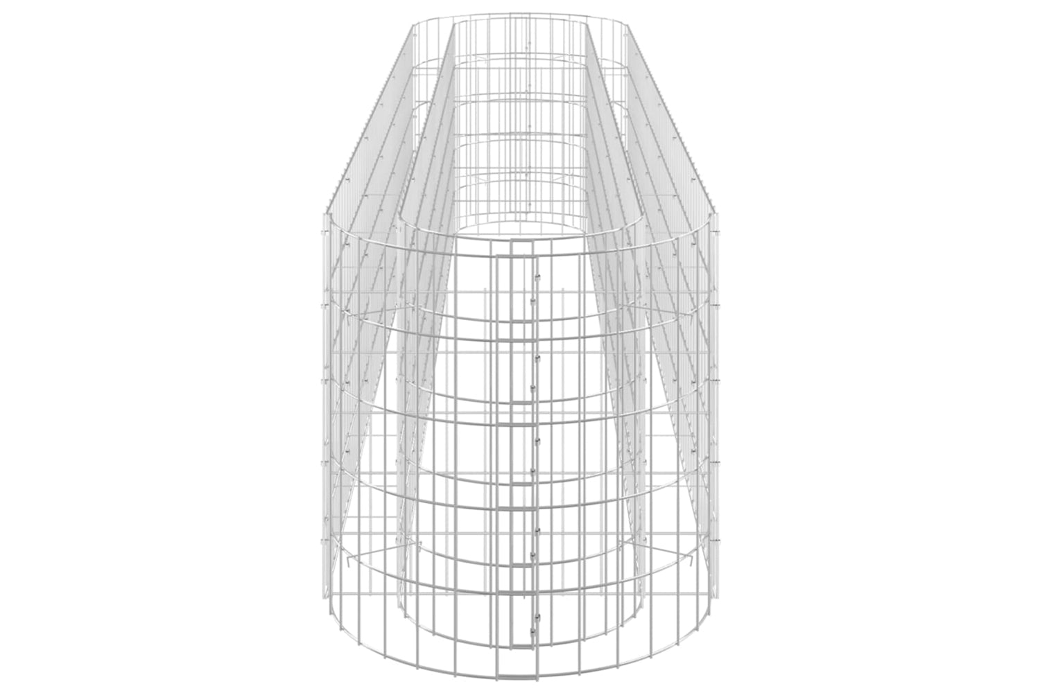 vidaXL 152026 Gabion Raised Bed Galvanised Iron 260x50x50cm-4