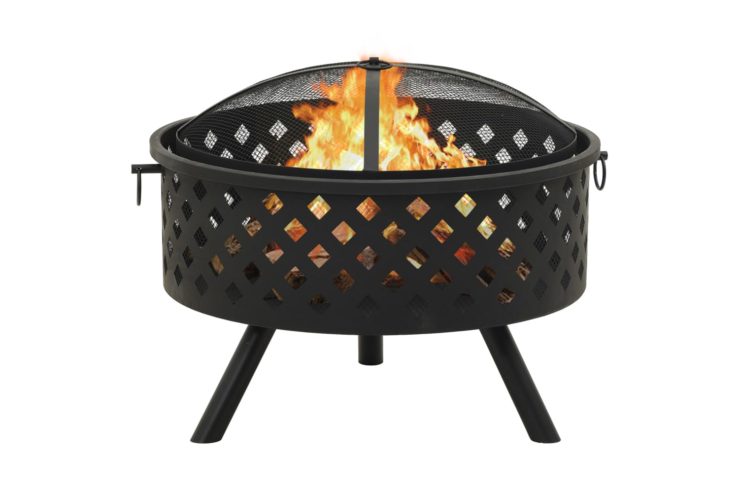 vidaXL 311890 Fire Pit With Poker 68cm Xxl Steel-2