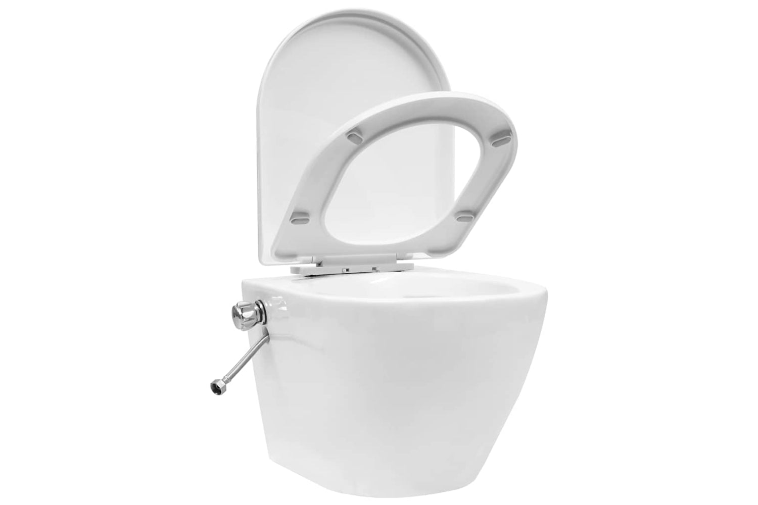Vidaxl 145781 Wall Hung Rimless Toilet With Bidet Function Ceramic White-3