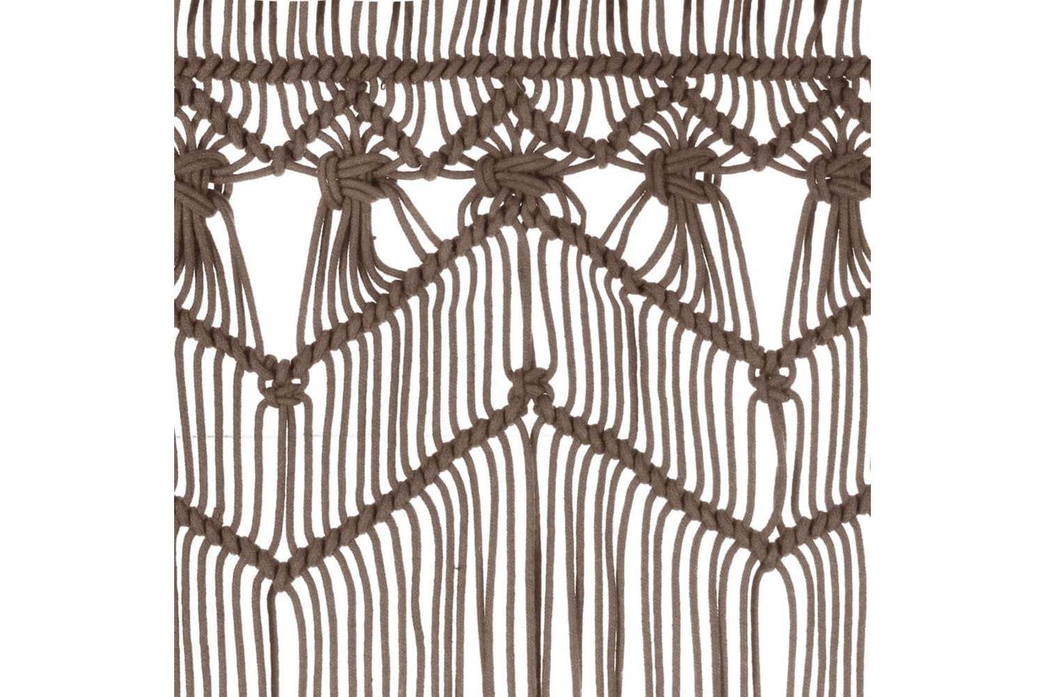 vidaXL 323982 Macrame Curtain Taupe 140x240cm Cotton-4