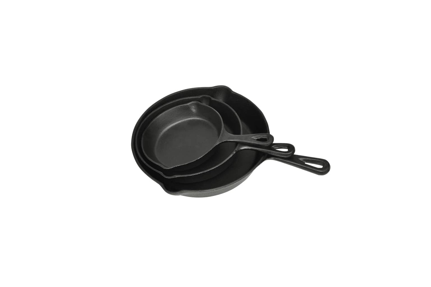 Vidaxl 50122 Set Of 3 Bbq Steak Pans Cast Iron-2