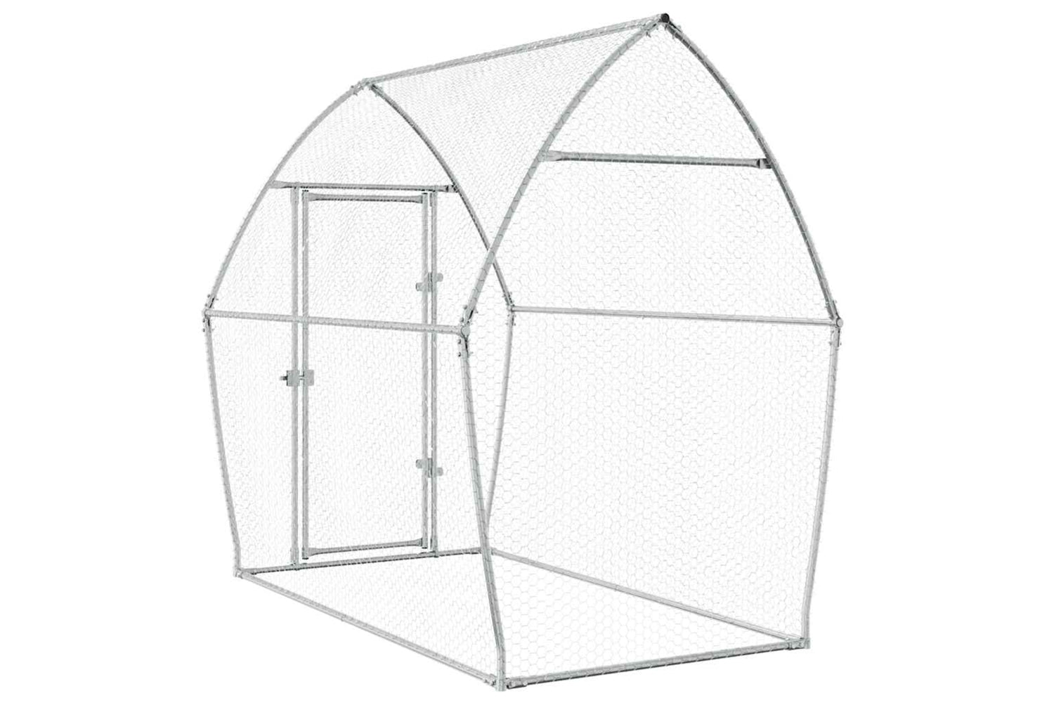 Vidaxl Chicken Cage Silver 200x105x182 Cm Galvanised Steel-6