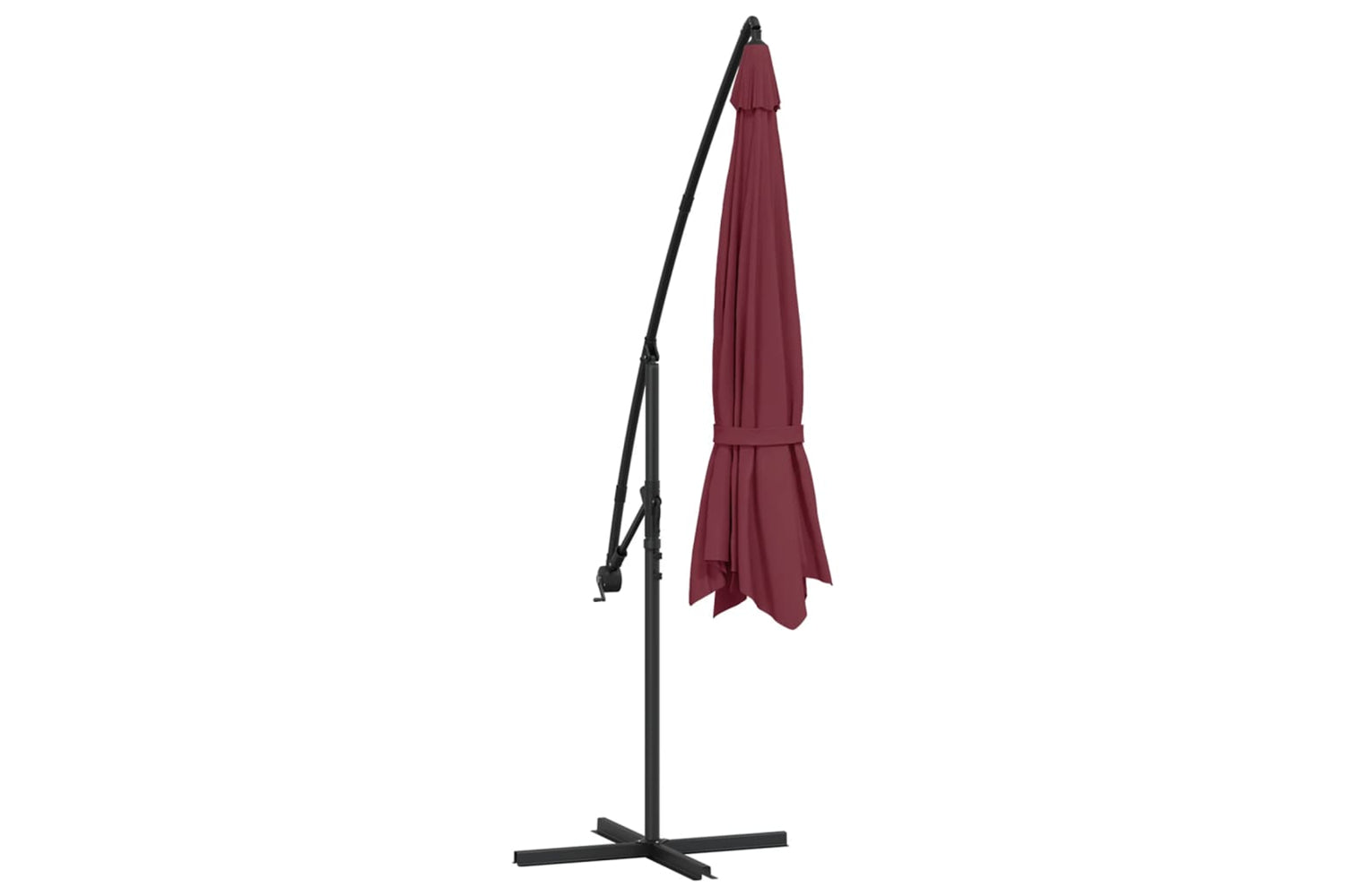 vidaXL 44507 Cantilever Umbrella With Aluminium Pole 350cm Bordeaux Red-5