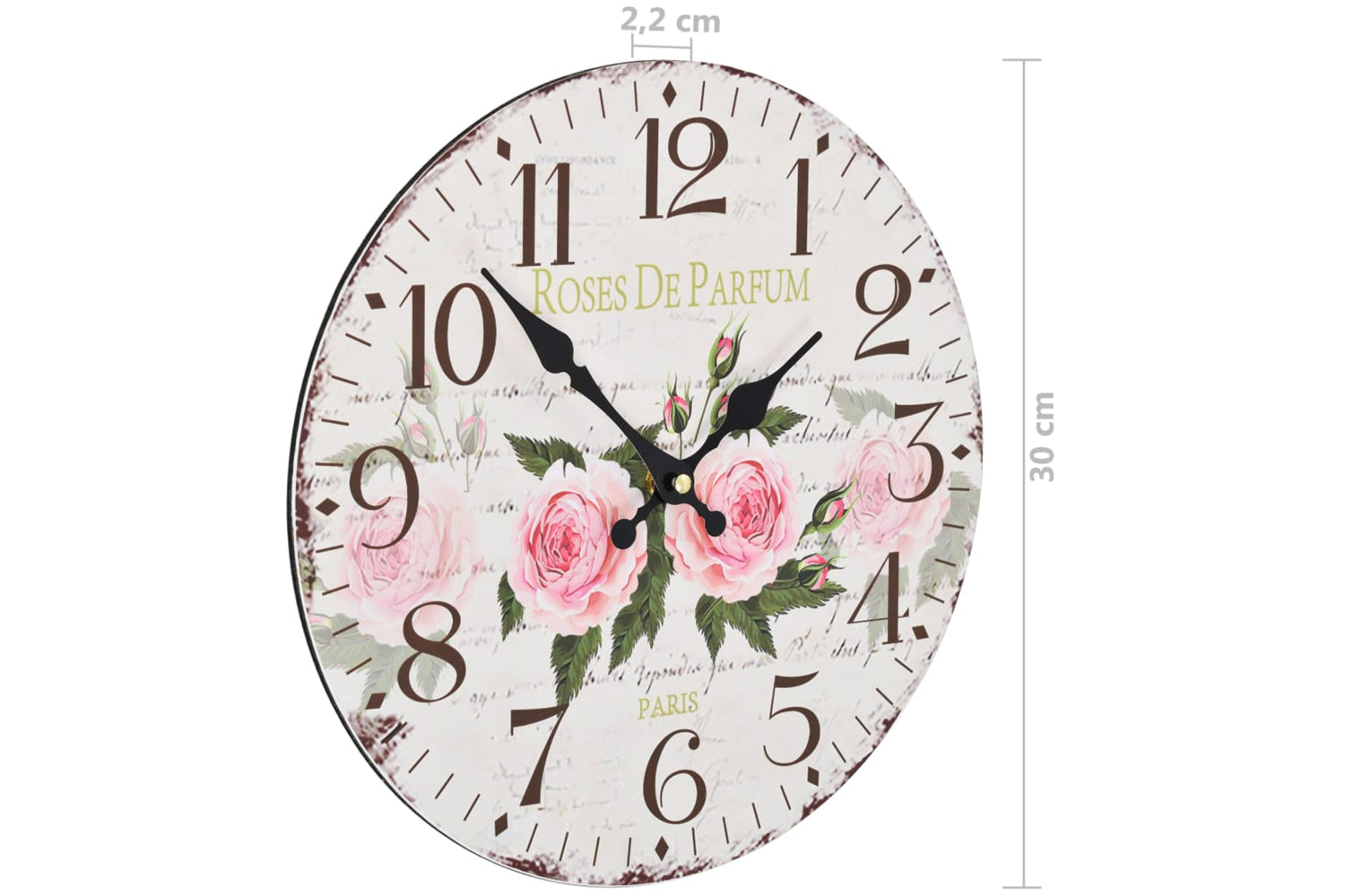 Vidaxl 50625 Vintage Wall Clock Flower 30 cm | Multicolour-5