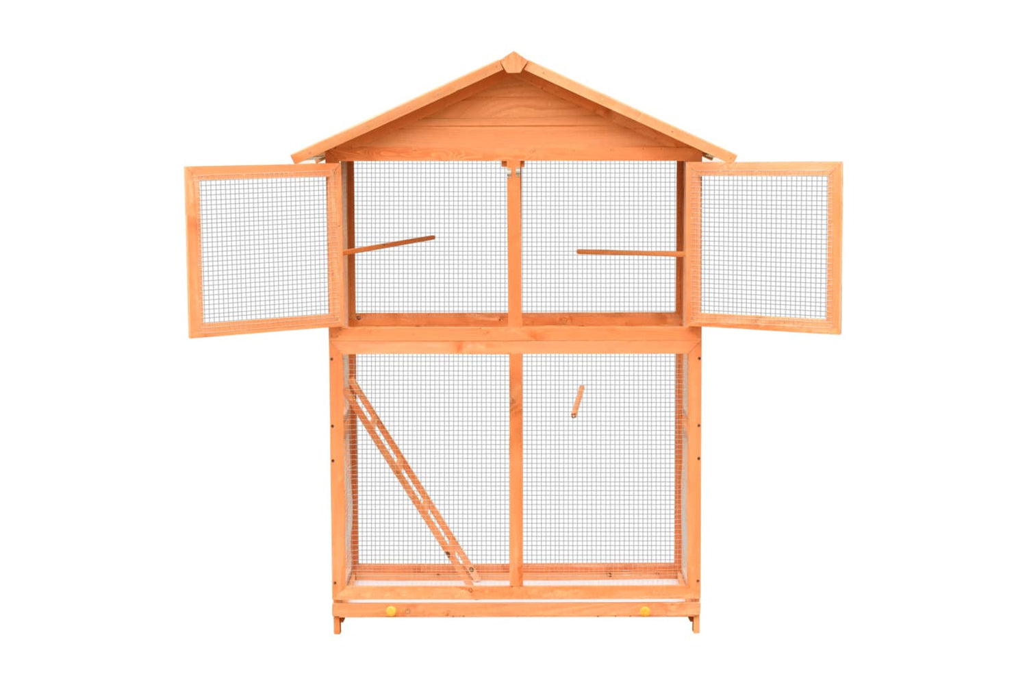 vidaXL 170638 Bird Cage Solid Pine & Fir Wood 125.5x59.5x164cm-3