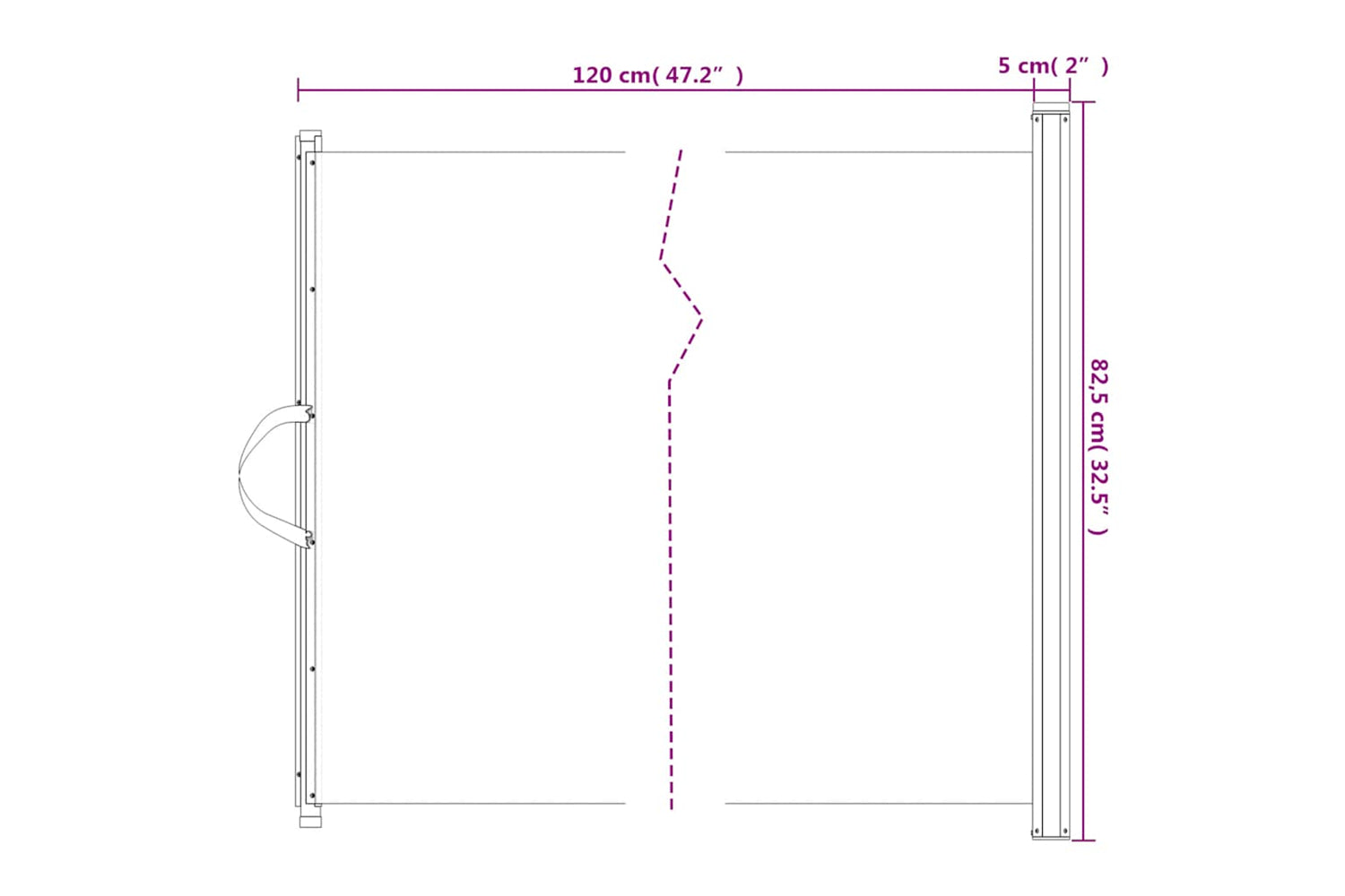vidaXL 4004131 Retractable Pet Gate Black 82.5x125cm-8