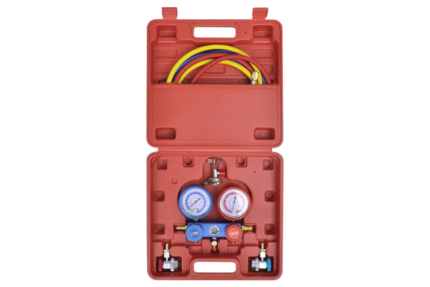 Vidaxl 141656 2-way Manifold Gauge Set In Tool Kit-5