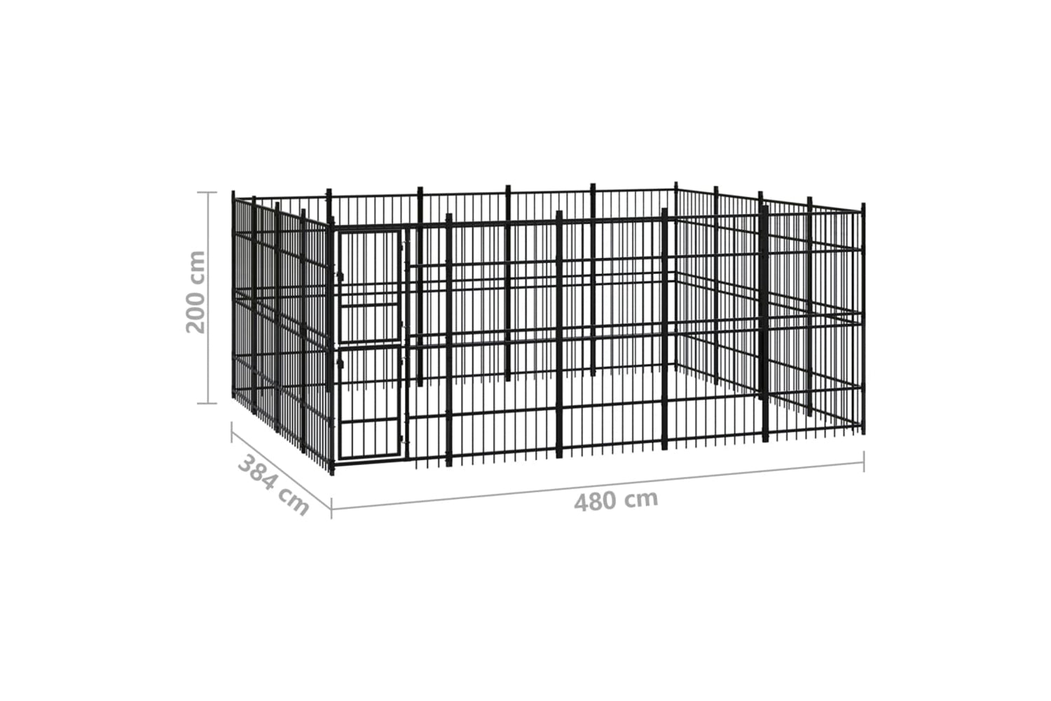 Vidaxl 3097983 Outdoor Dog Kennel Steel 18.43 M2-7