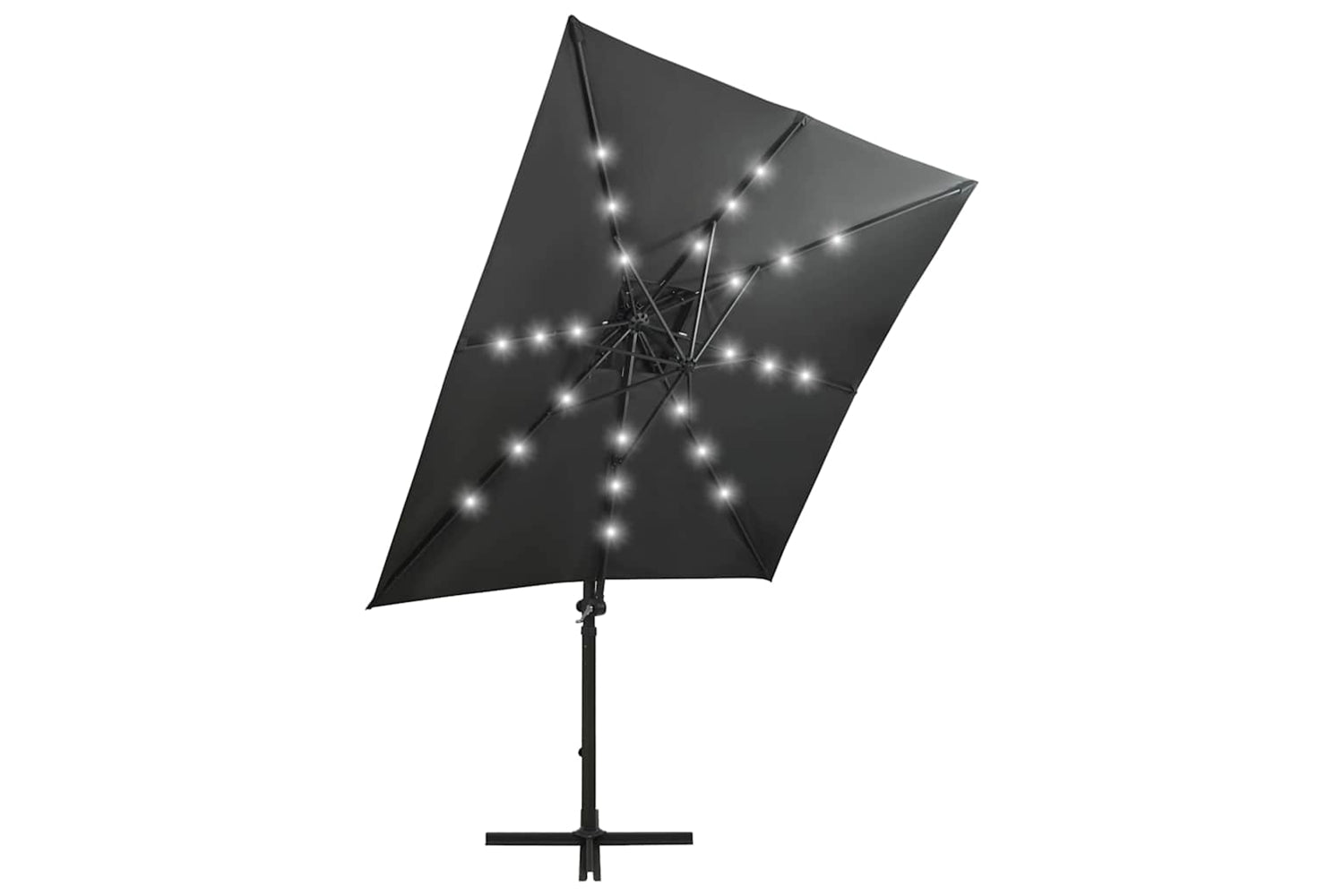 Vidaxl 312322 Cantilever Umbrella With Pole And Led Lights Anthracite 250 Cm-4