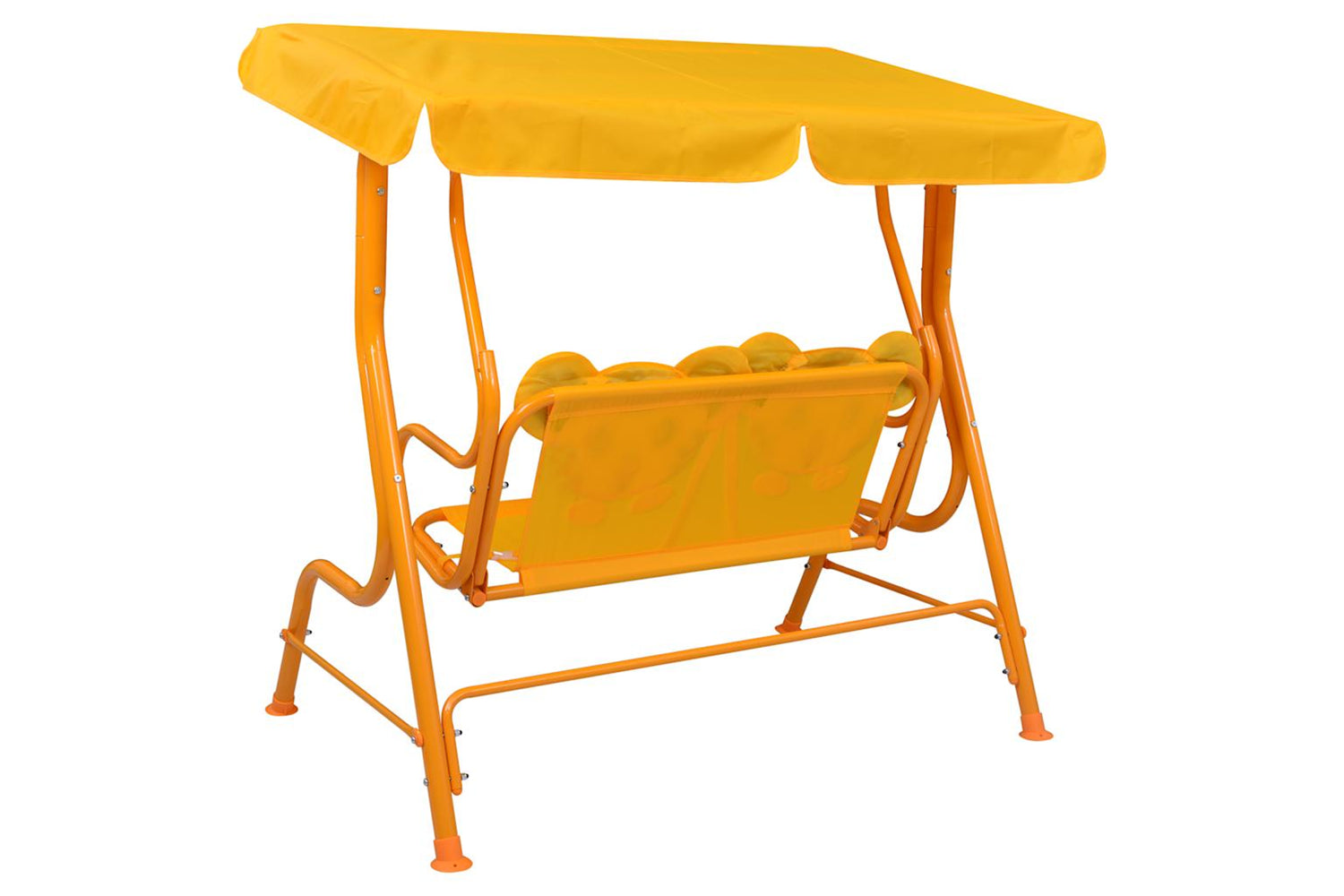 Vidaxl Kids Swing Bench Yellow 115x75x110 Cm Fabric-4