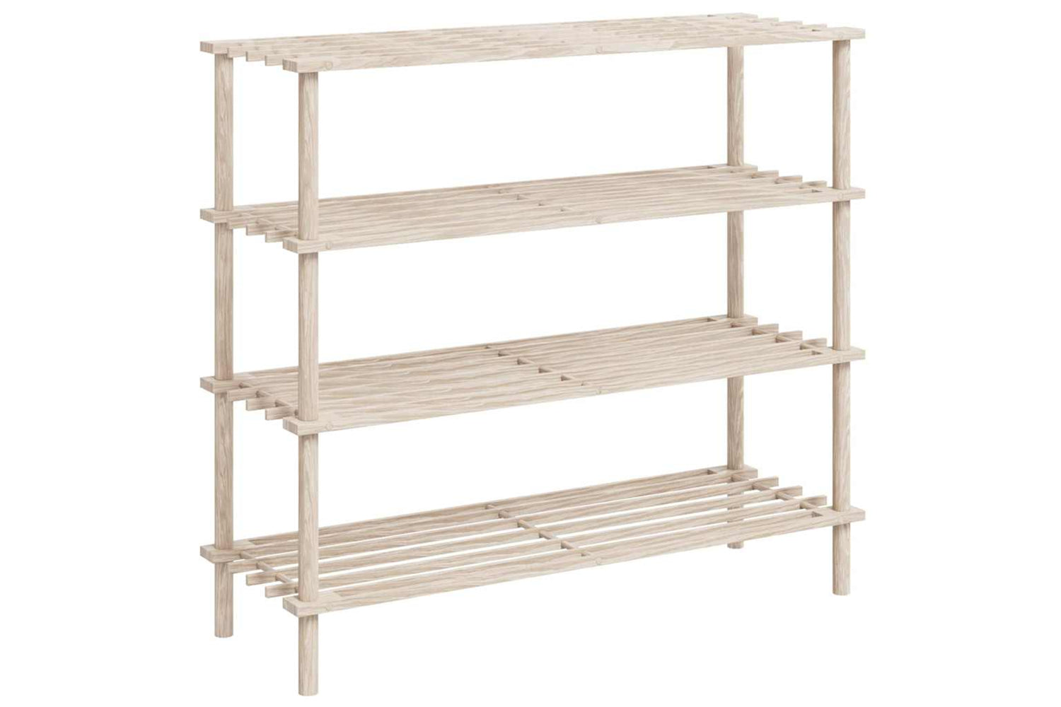 Vidaxl 241066 4-tier Shoe Racks 2 Pcs Solid Fir Wood-2