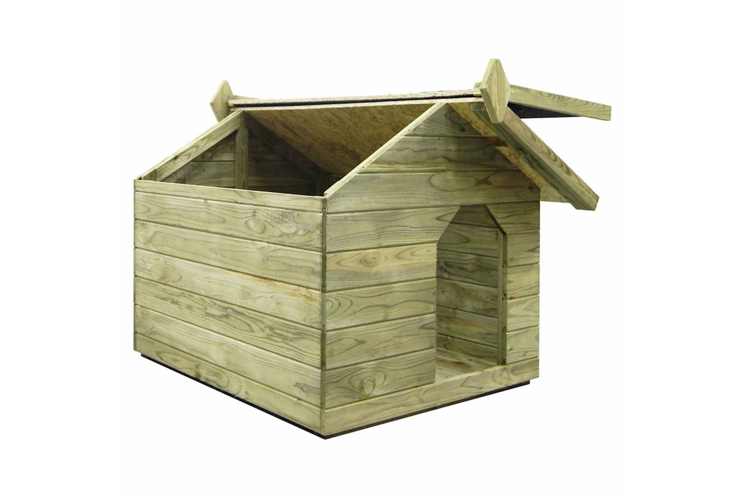 Vidaxl 45150 Garden Dog House With Opening Roof Impregnated Pinewood-5