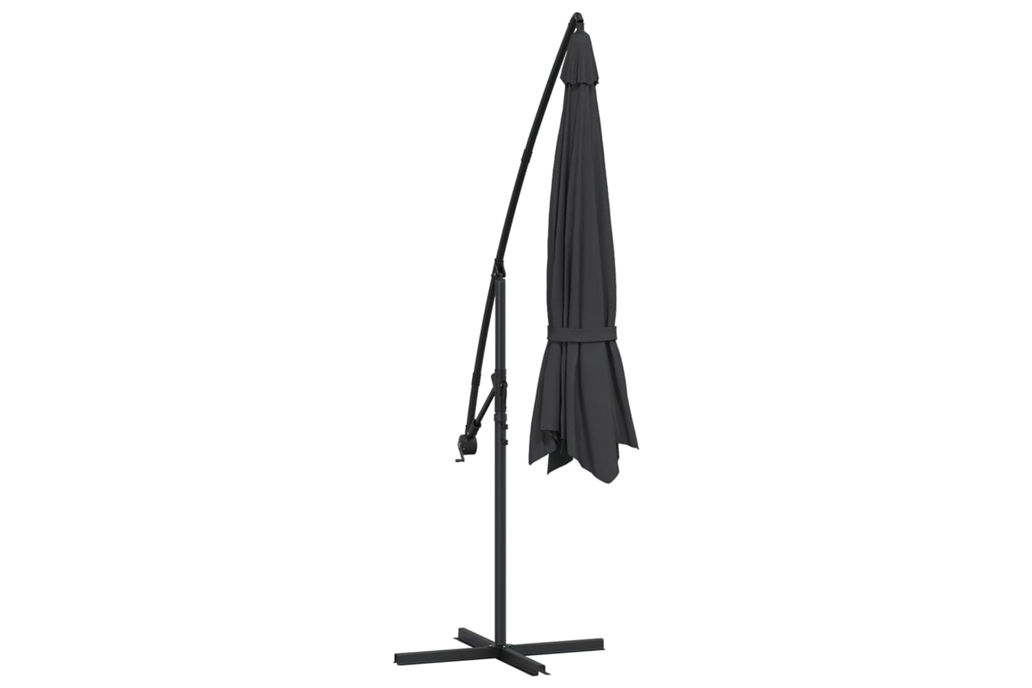 vidaXL 47130 Cantilever Umbrella With Aluminium Pole 350cm Black-5
