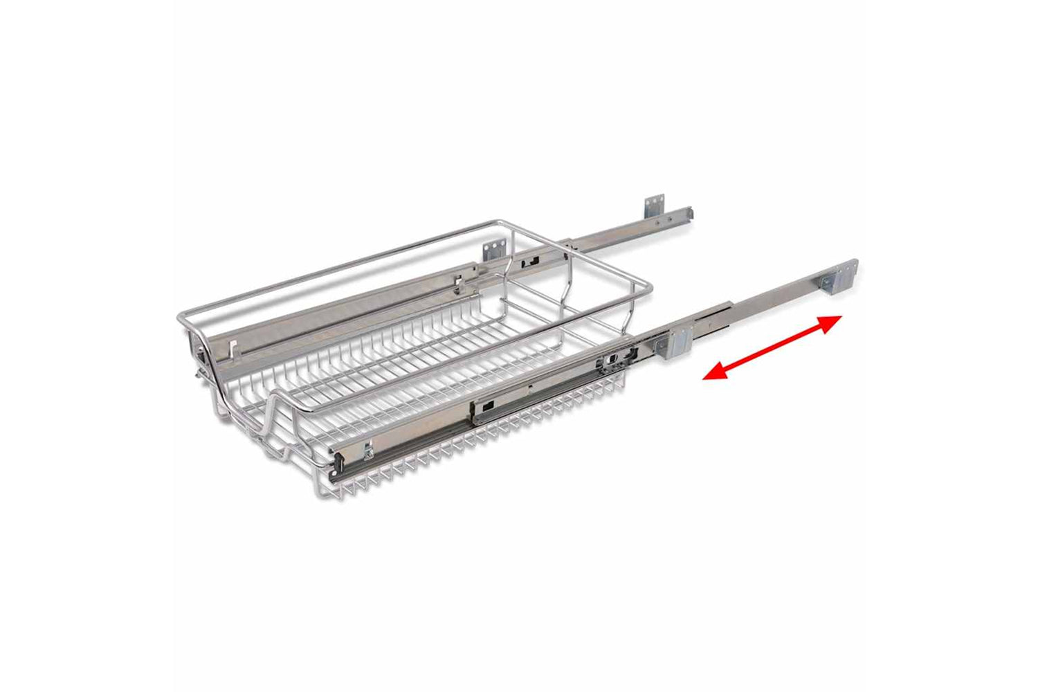 Vidaxl Pull-out Wire Baskets 2 Pcs Silver 400 Mm-5