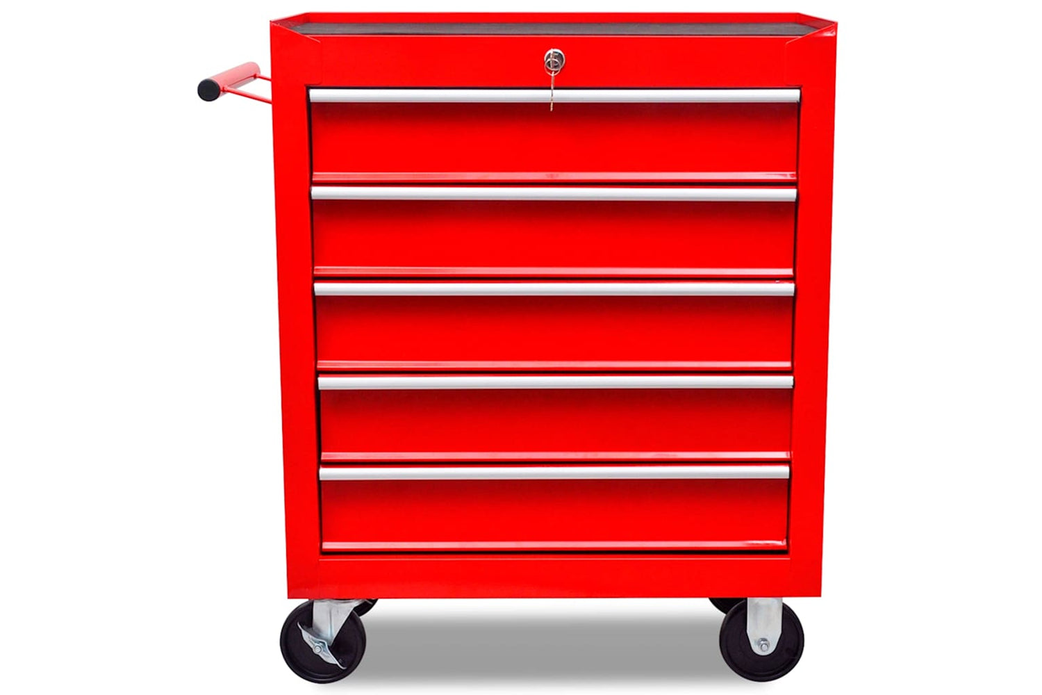 vidaXL 141954 Workshop Tool Trolley with 5 Drawers | Red-4