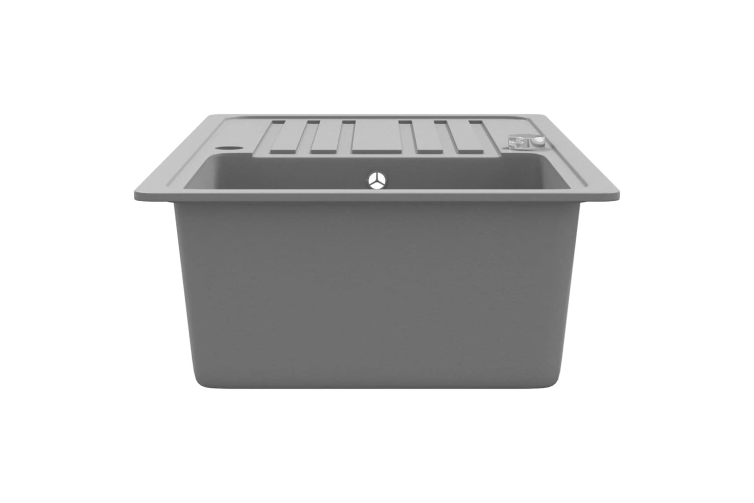 Vidaxl 141670 Granite Kitchen Sink Single Basin With Drainer Reversible Grey-5