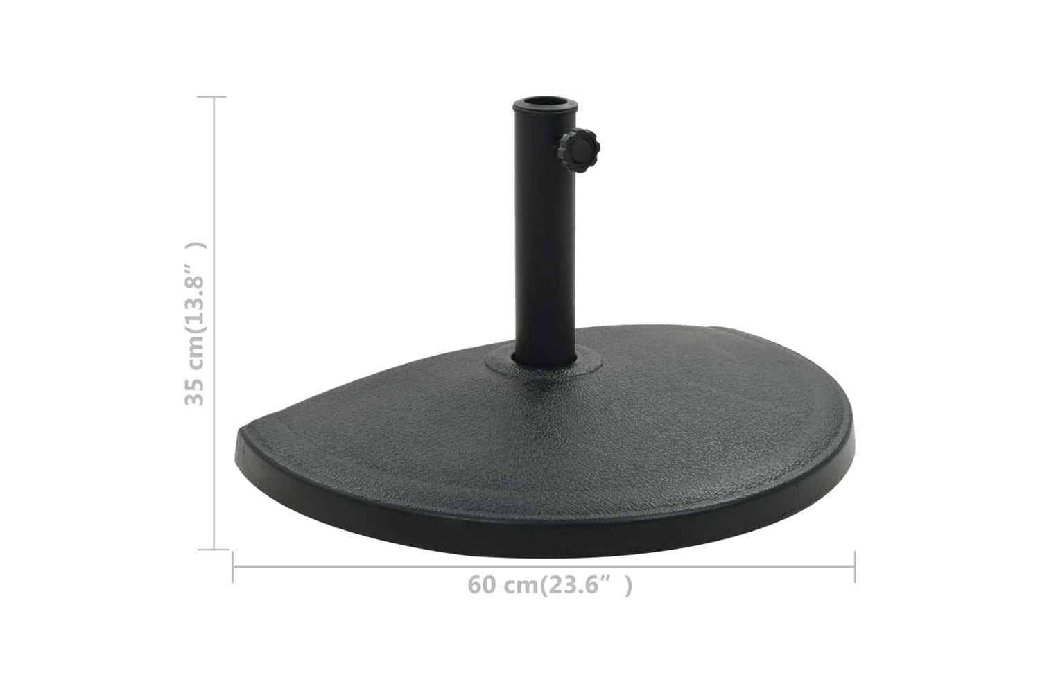 Vidaxl 45199 Parasol Base Half Round Polyresin 15 Kg Black-6