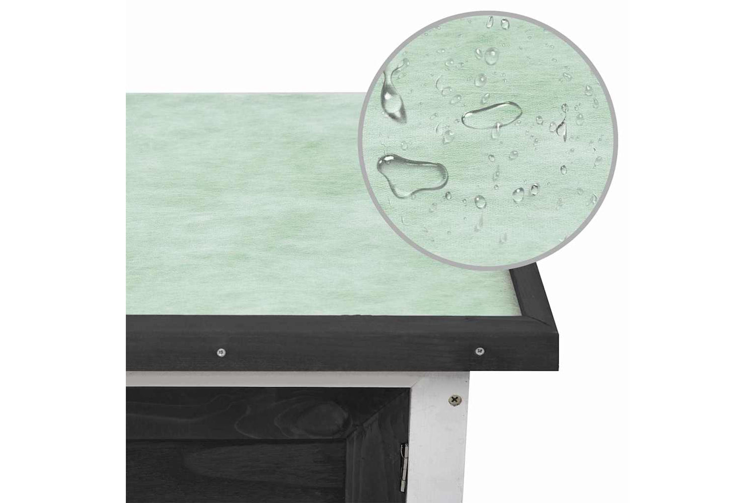 Vidaxl 170828 Outdoor Rabbit Hutch 1 Layer Grey Wood-7