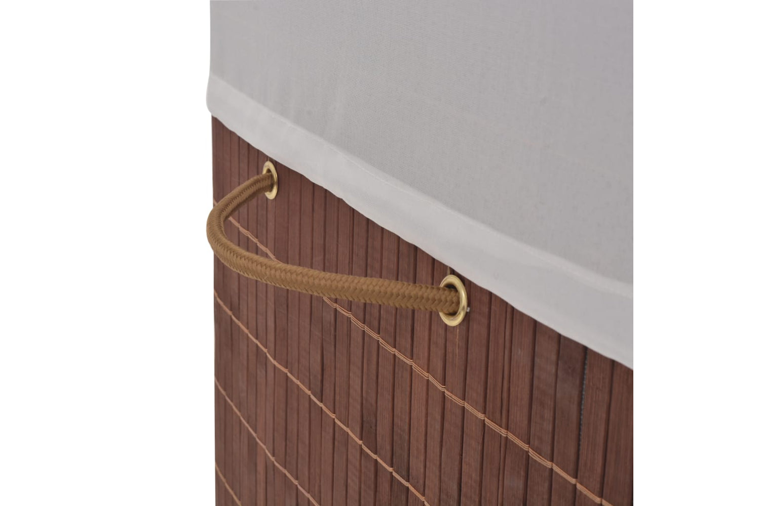 Vidaxl 245583 Bamboo Laundry Bin Rectangular Brown-4