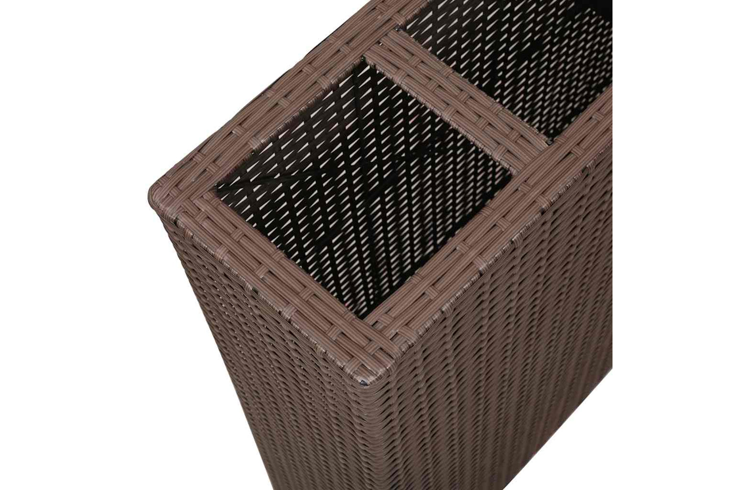 Vidaxl 41085 Garden Raised Bed With 4 Pots Poly Rattan Brown-4