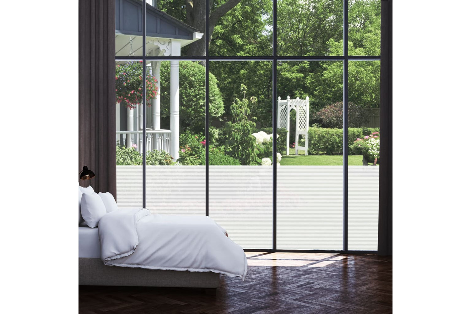 Vidaxl 142790 Frosted Privacy Window Film Adhesive Stripes 0.9x20 M-5