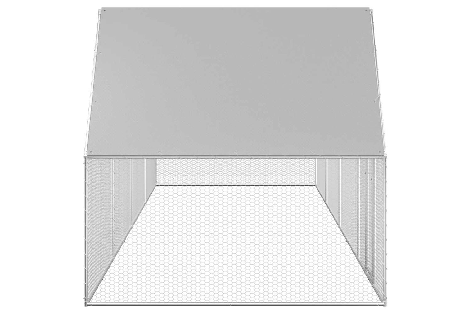 Vidaxl Chicken Coop 8x2x2 M Galvanised Steel-4