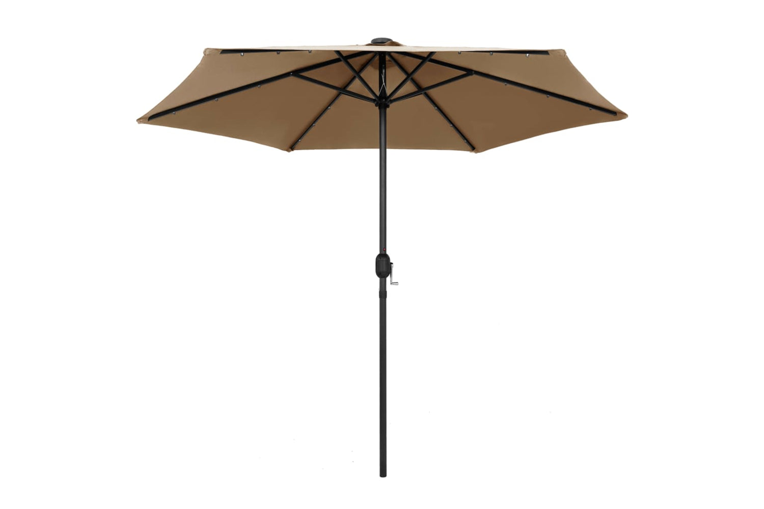 Vidaxl 47355 Parasol With Led Lights And Aluminium Pole 270 Cm Taupe-2