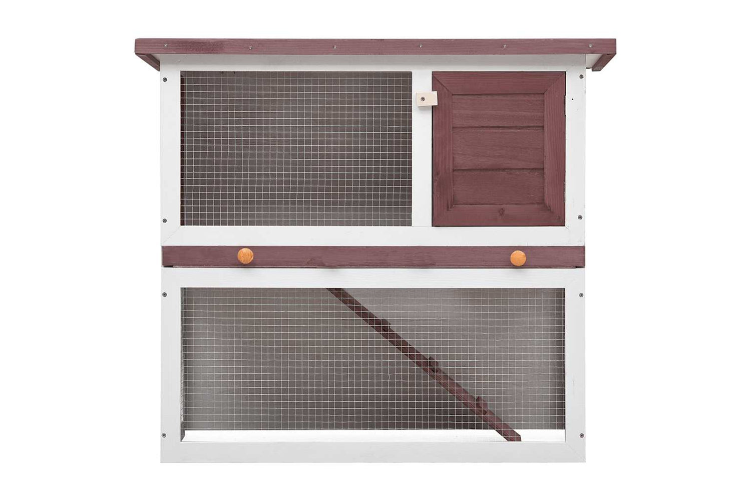 Vidaxl 170832 Outdoor Rabbit Hutch 1 Door Brown Wood-3